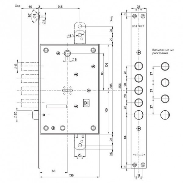 ����� ������� Mottura 52771DM8Z56CR