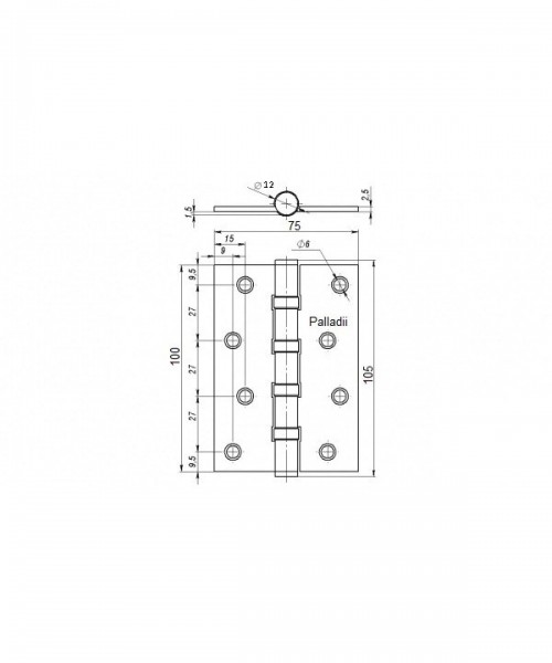 ����� Paladii 100x75x2.5 4BB BN (�����) ������������
